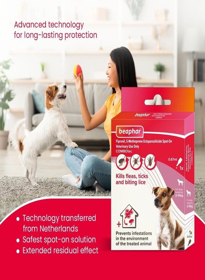 Beaphar Flea & Tick Spot On Combotec Fipronil/s-Methoprene | Kills Fleas, Ticks and Biting Lice | 0.67 ML Single Pipette for Small Dog - Image 5